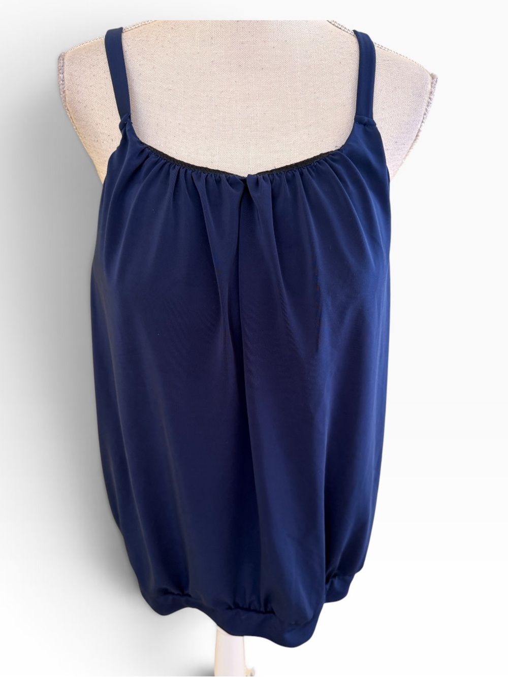 Lane Bryant Navy Blue Blouson Style Tankini Top 14